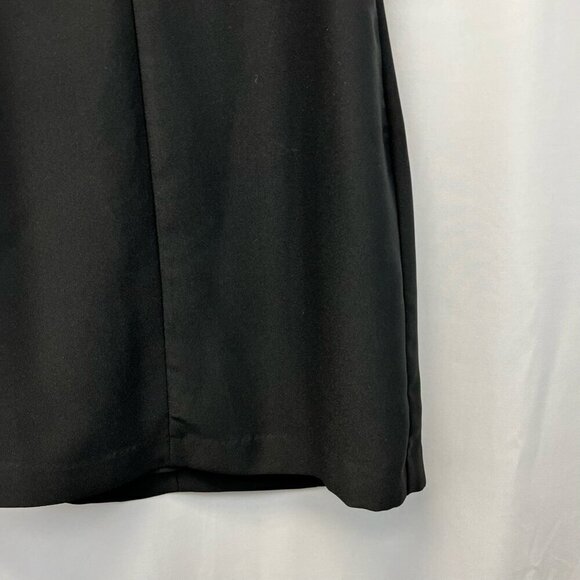 Banana Republic Womens A Line Dress Solid Black V Neck Sleeveless Knee Length 2 - Picture 7 of 11